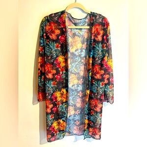 Floral beach coverup